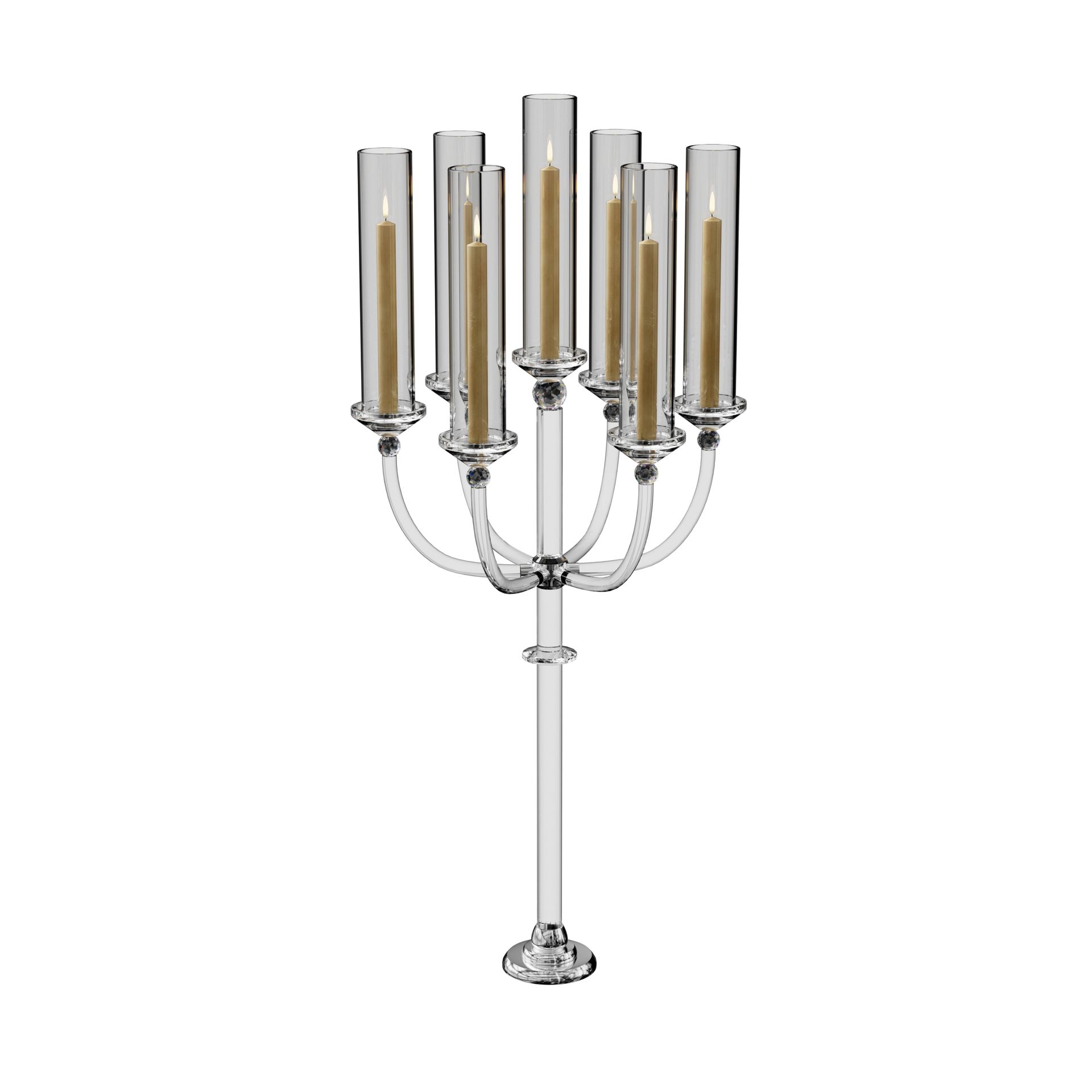 Luminous Crystal Candelabra