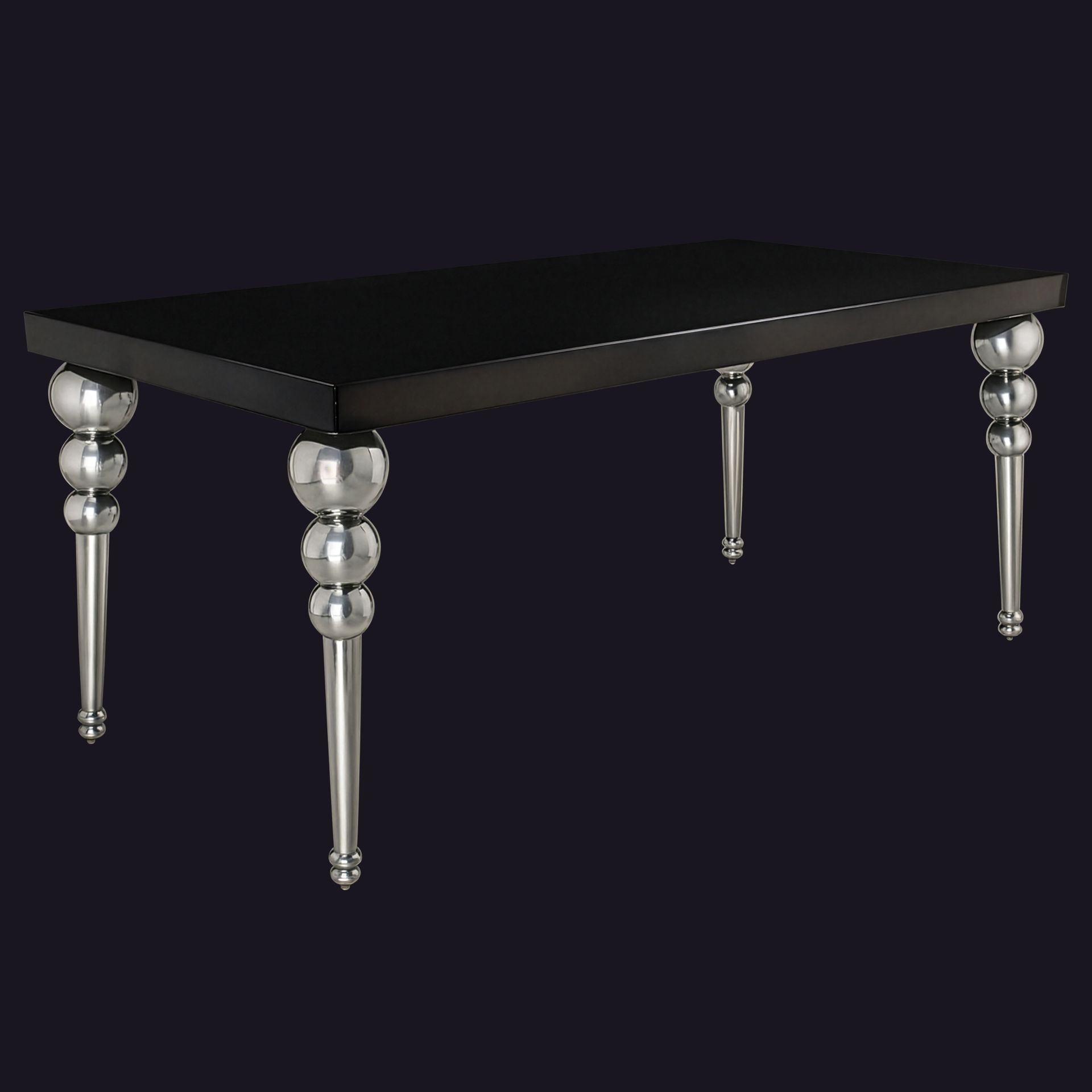 Chrome Accent Black Table