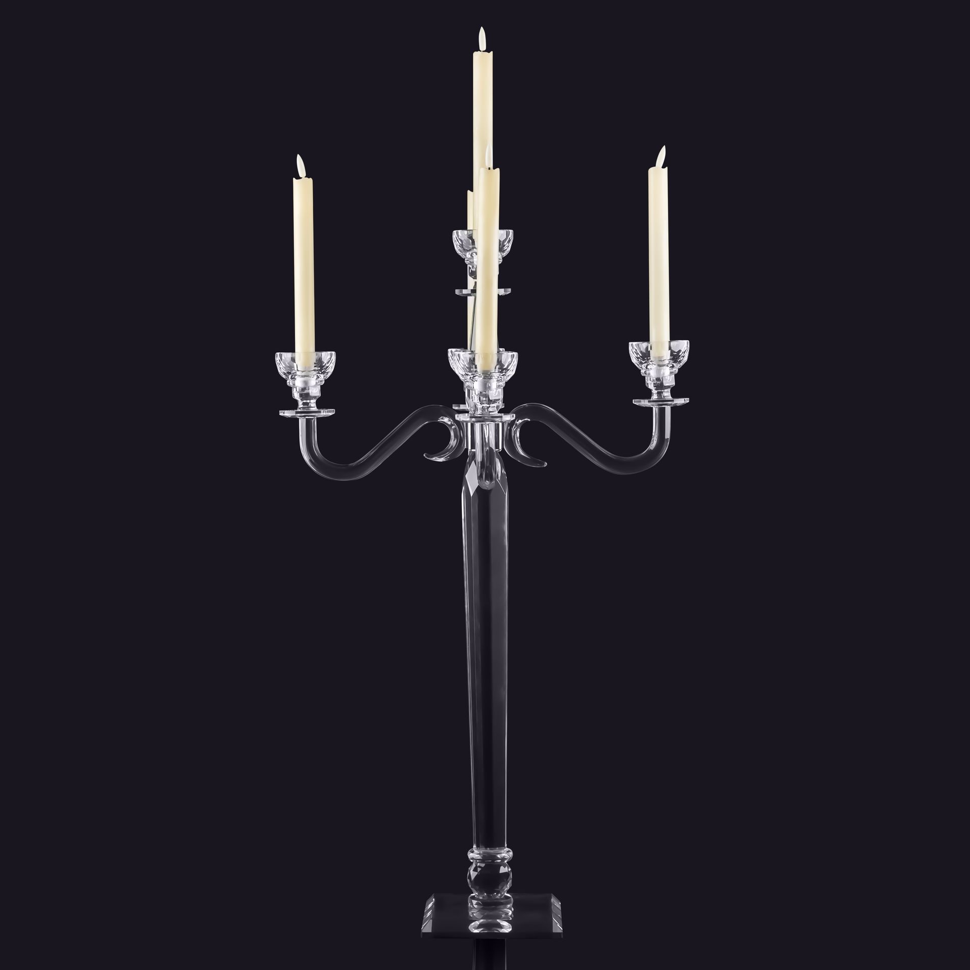 Crystal Regal Five-Arm Candelabra