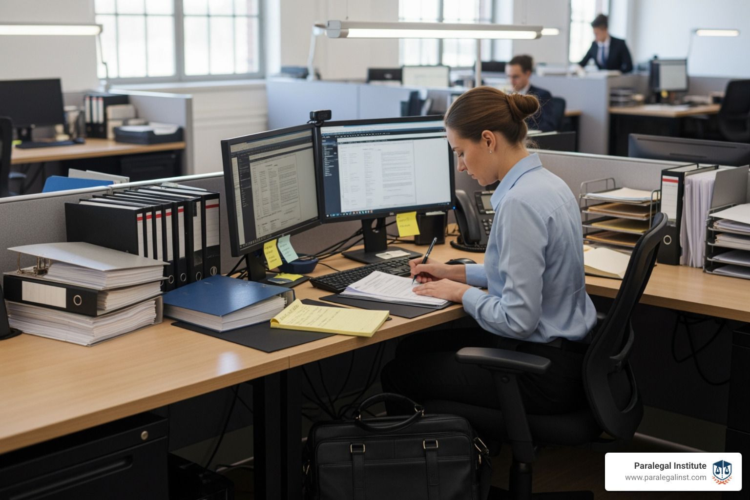 professional paralegal working in office - certified paralegal online