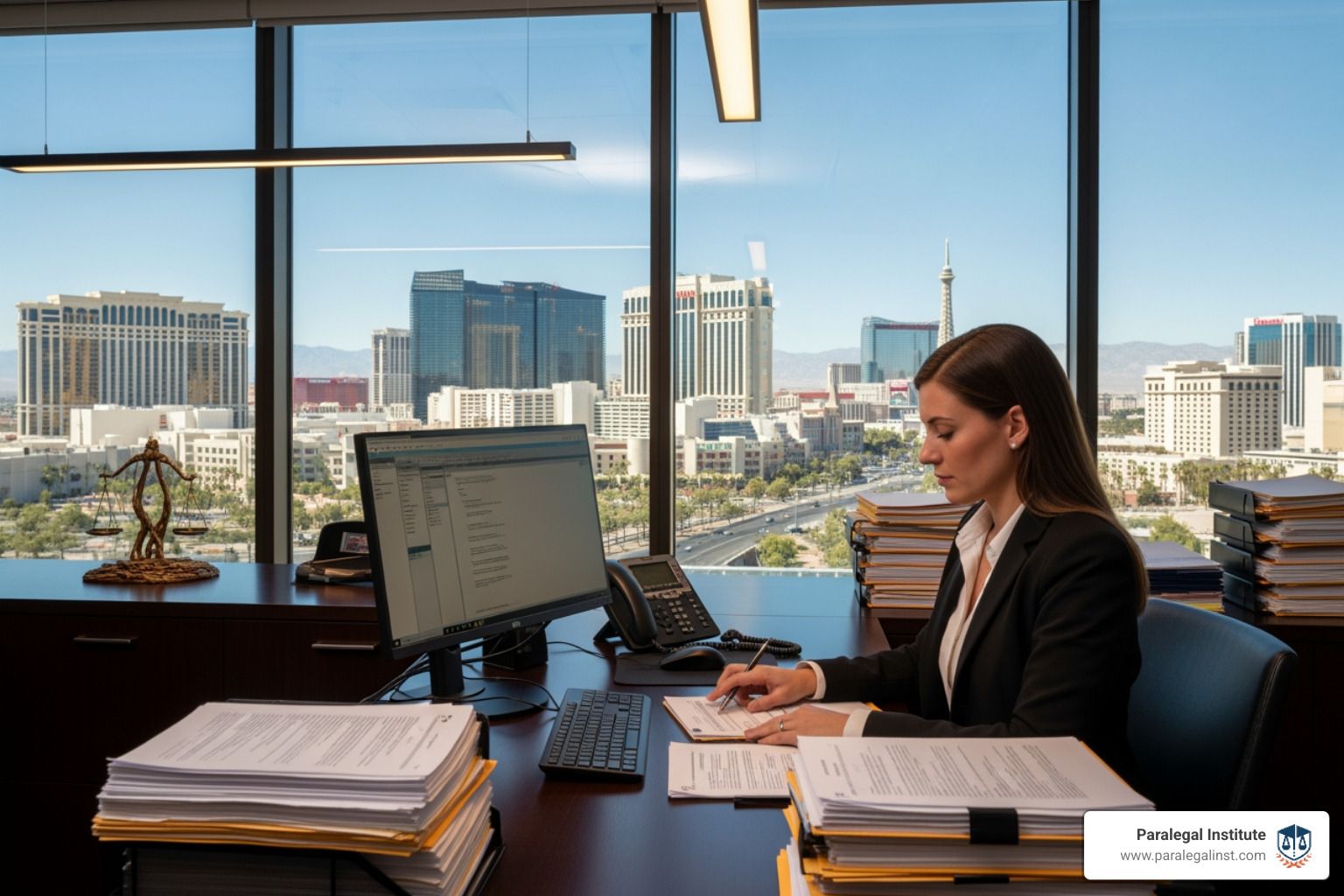 paralegal in Las Vegas legal office professional setting - how to become a paralegal in las vegas