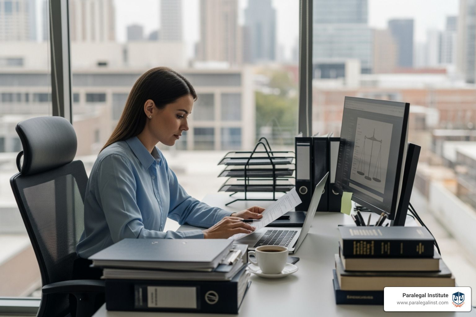 paralegal working in law office - paralegal job