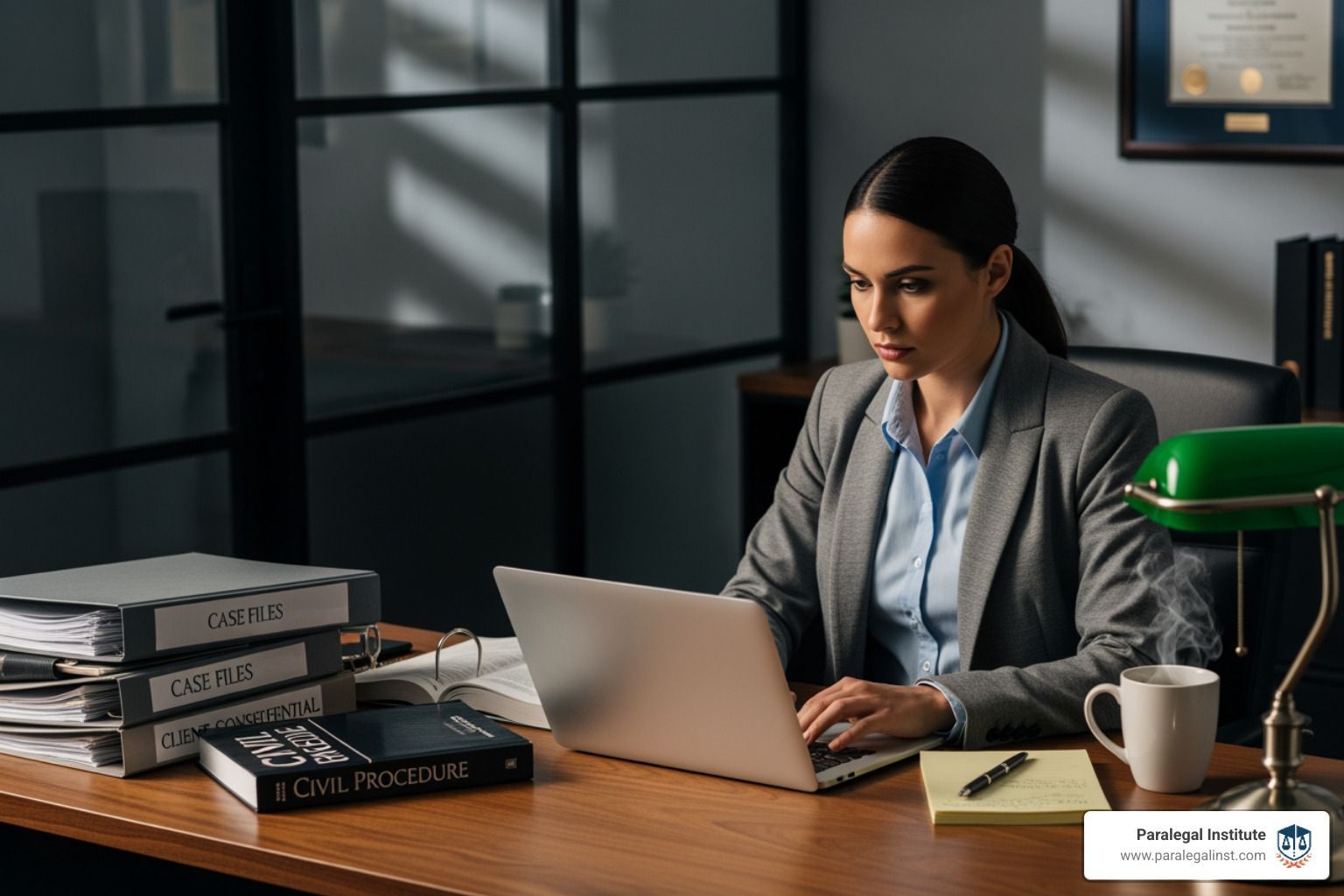 paralegal working at desk - what does a paralegal do