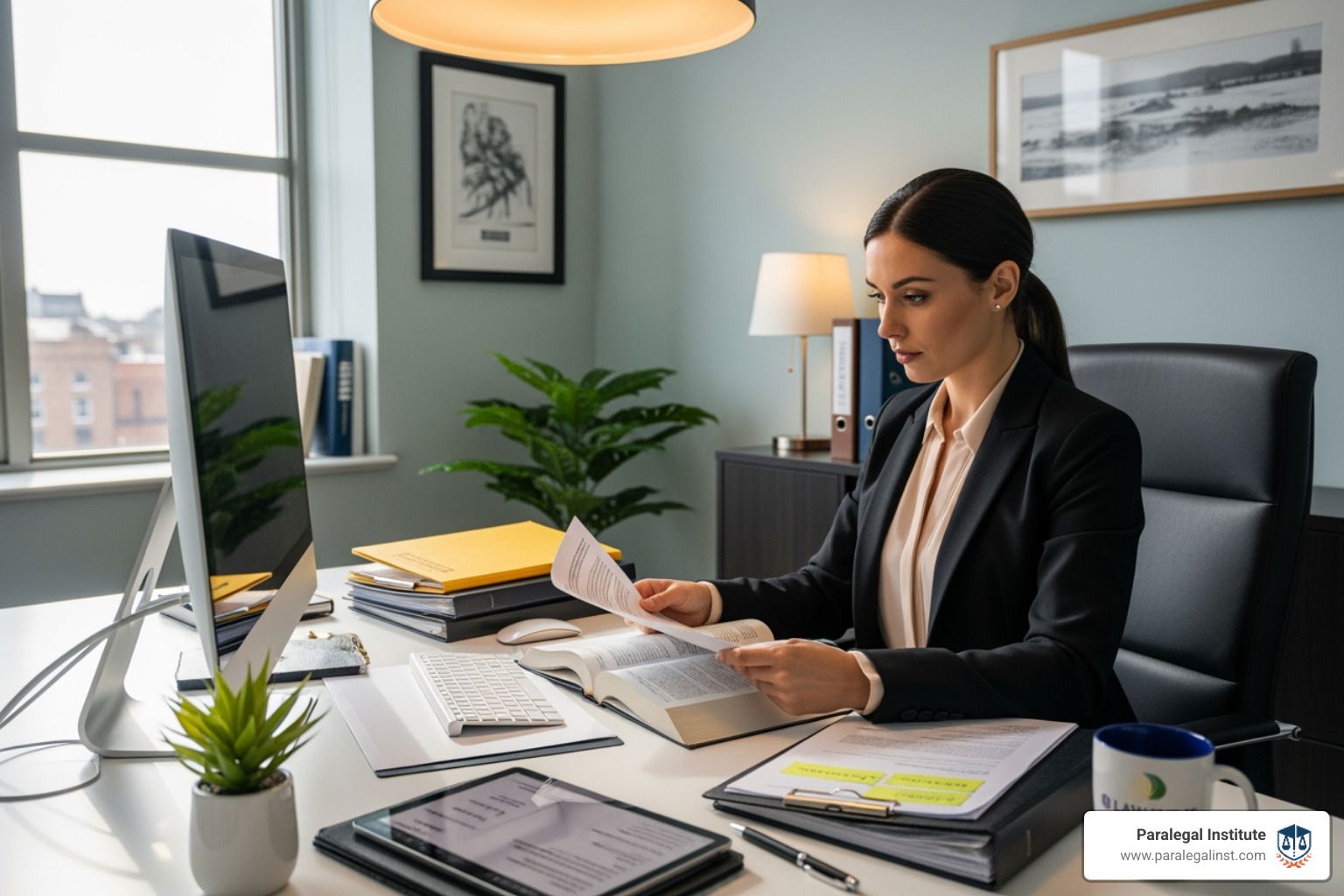 professional paralegal working in modern law office - Paralegal certificate cost