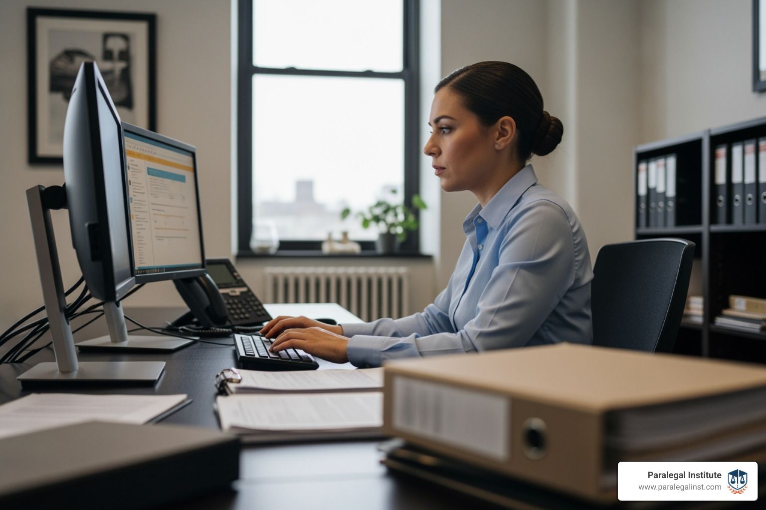 litigation support professional working at computer - what is a litigation support professional