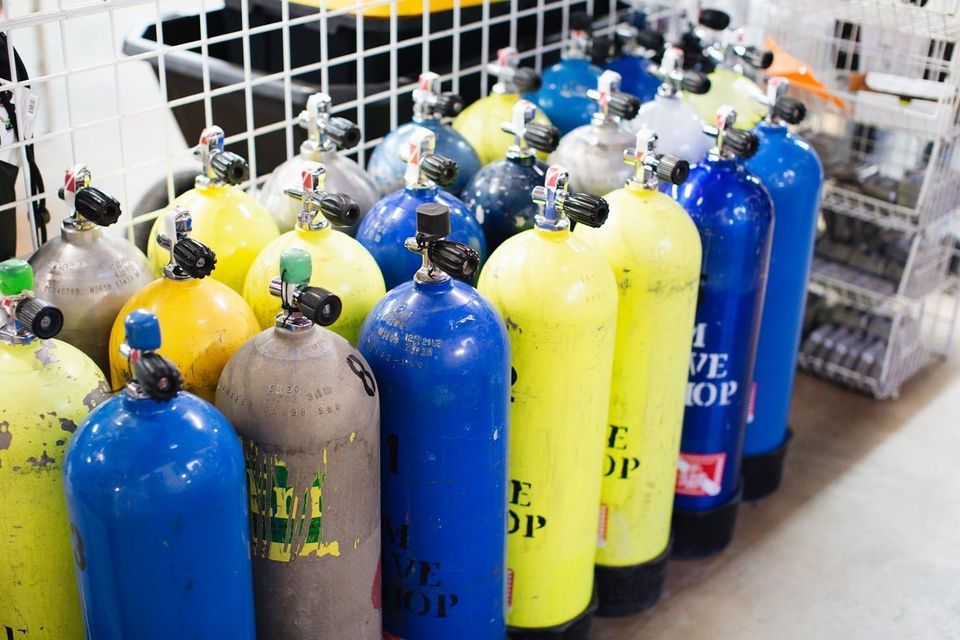 scuba tanks