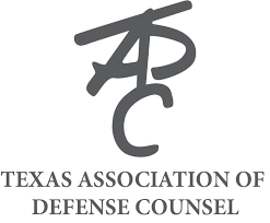 The logo for the texas association of defense counsel