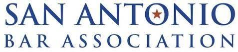 The logo for the san antonio bar association
