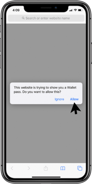 Access Mobile Ticket Step6