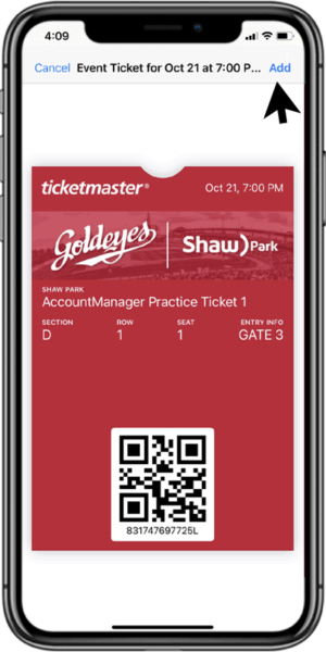 Access Mobile Ticket Step7