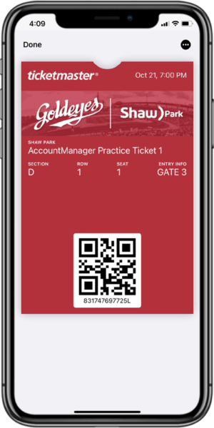 Access Mobile Ticket Step8