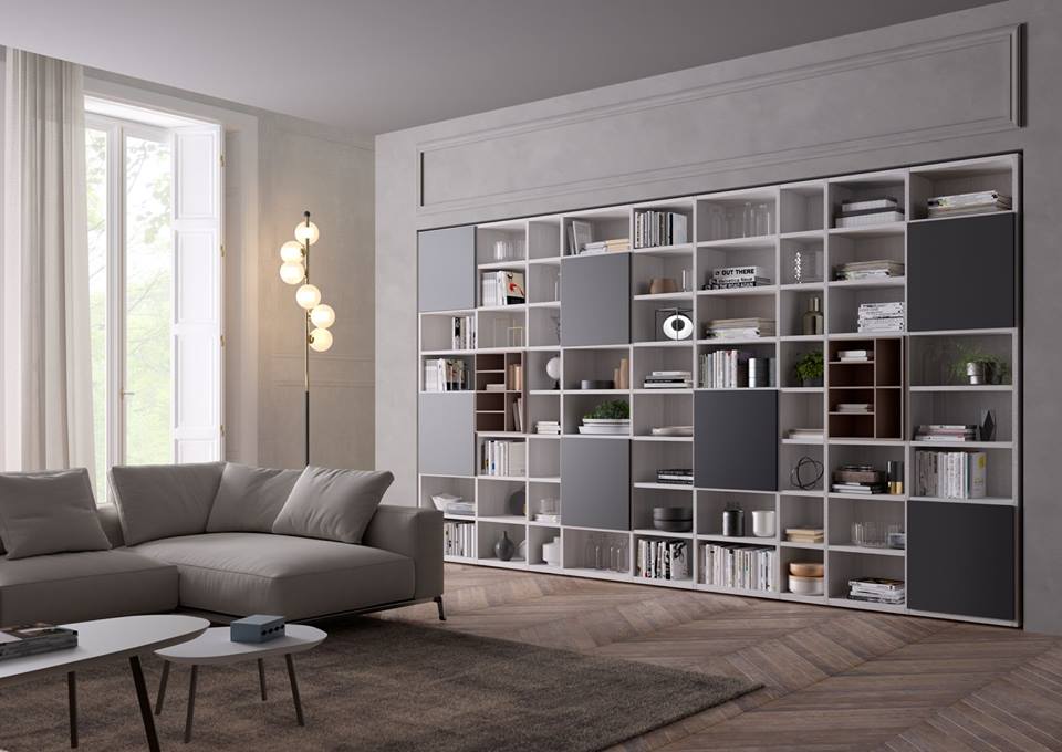 Divano con libreria