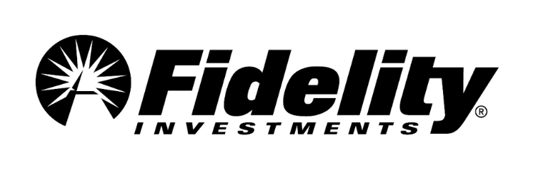 A black and white logo for fidelity investments