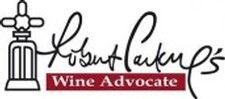 Logo of Robert Parker's Wine Advocate with a corkscrew and red text on a white background.