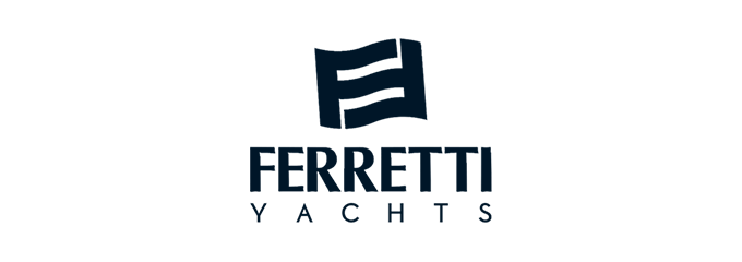 Ferretti Yachts black and white logo