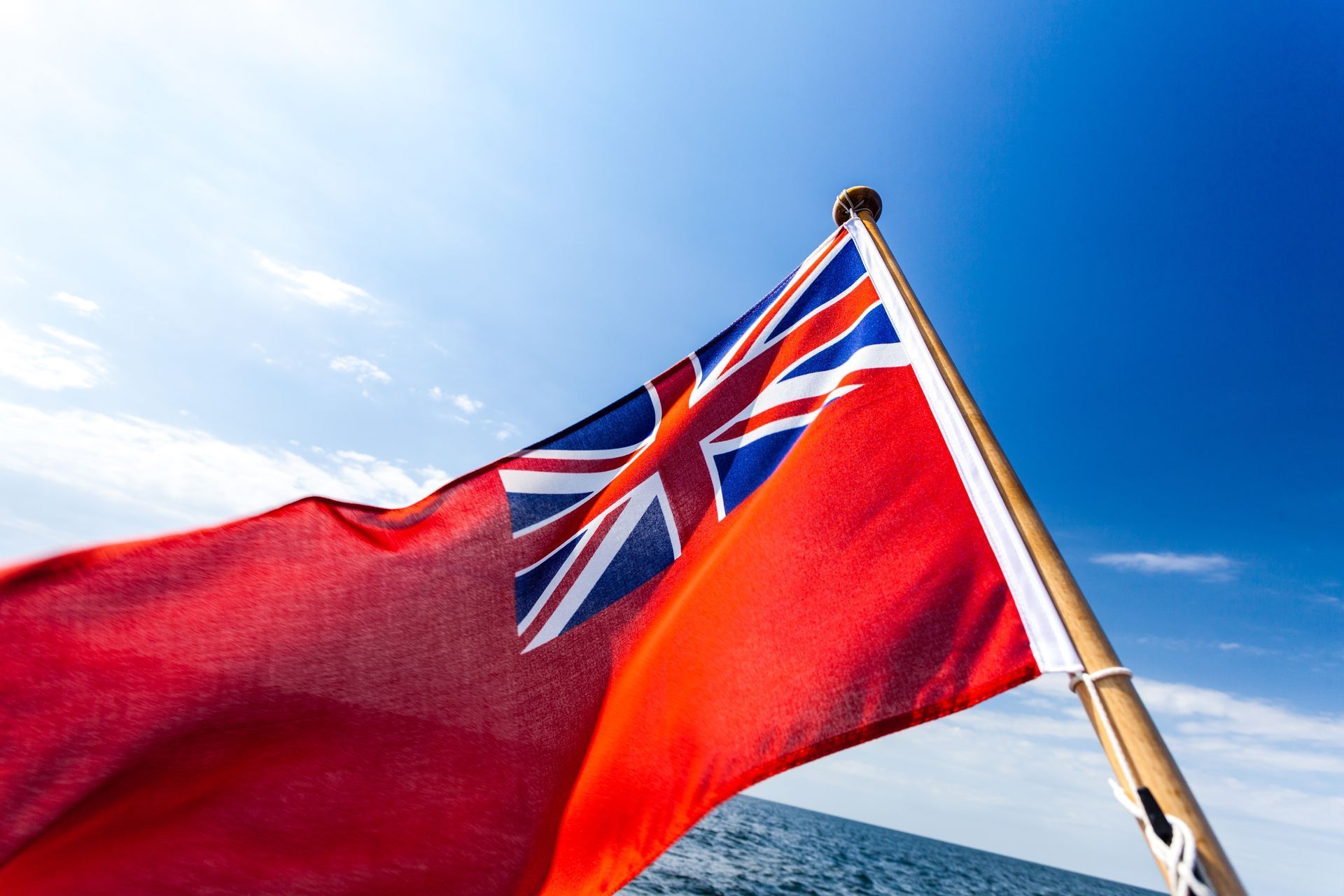 Superyacht flying the Red Ensign