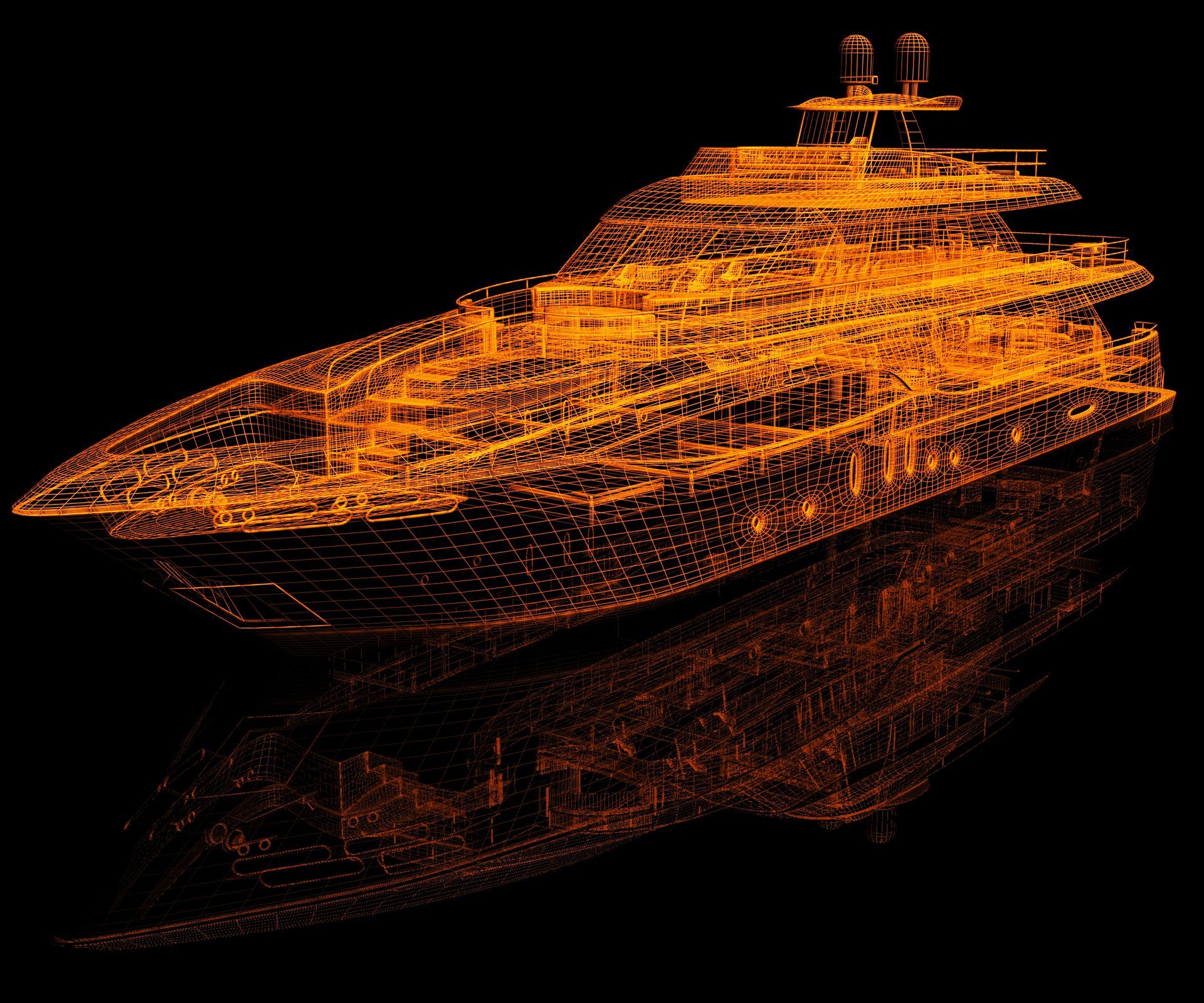 3D plans of a Superyacht design