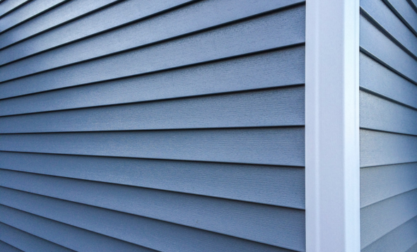 blue vinyl siding