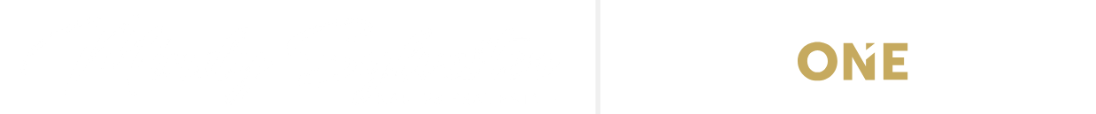 Gold “ONE” text centered on a white background.
