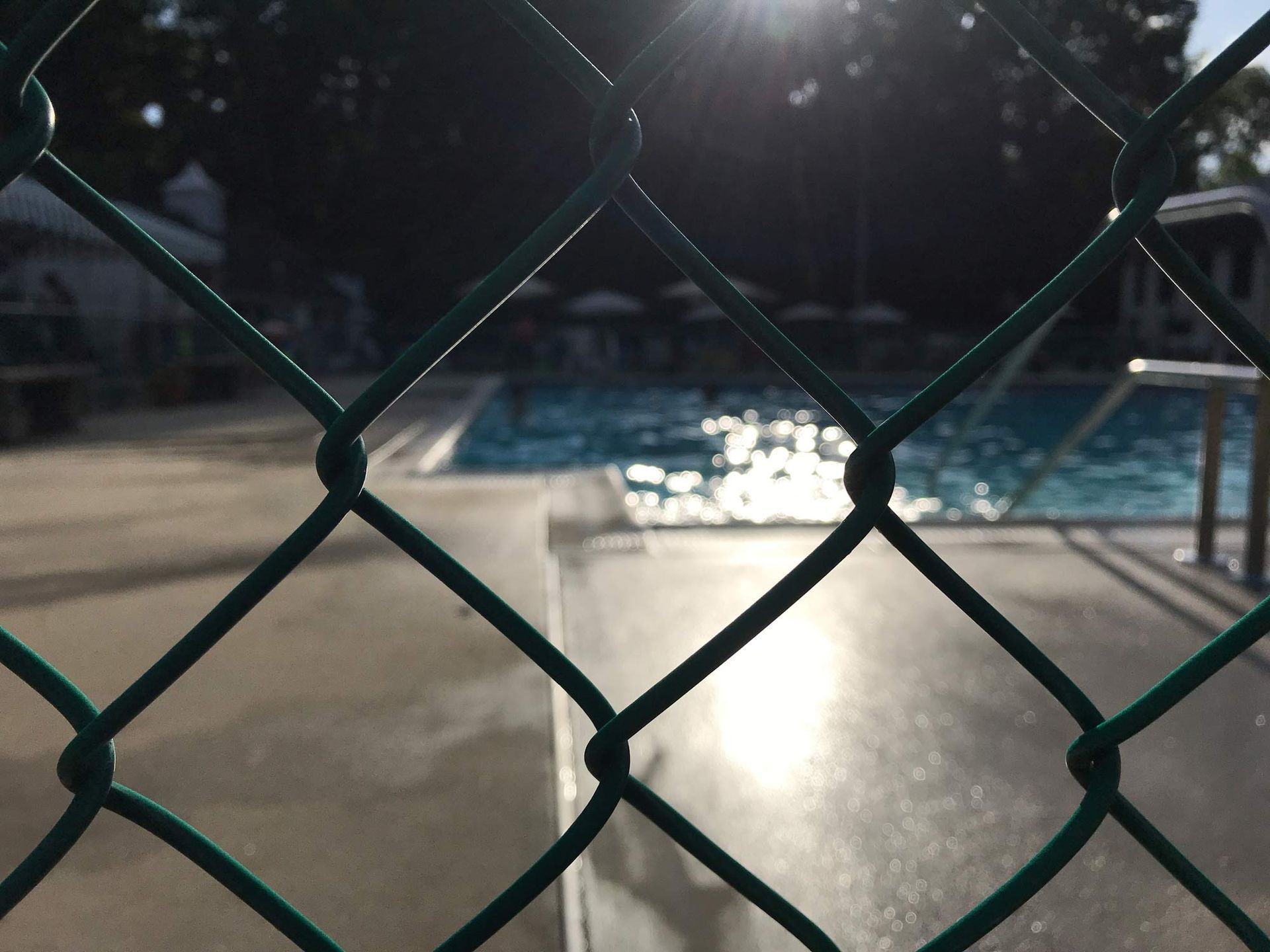 A Chain Link Fence Surrounds a Swimming Pool | Cranbourne, VIC | Cranbourne Fencing Pty Ltd