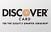 A close up of a discover card logo on a white background