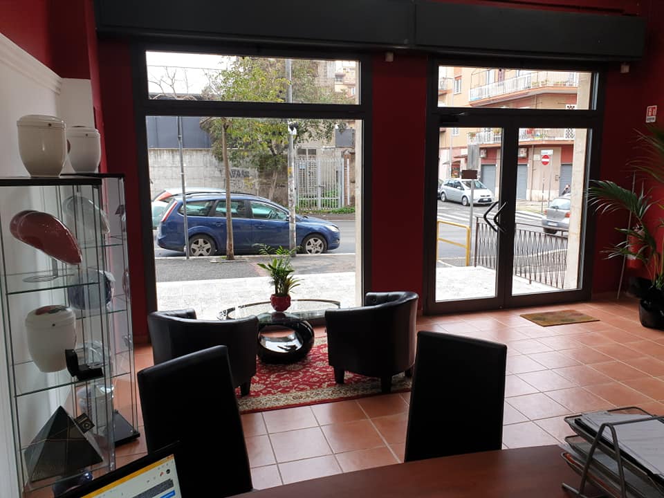 sala d'attesa di un'impresa funebre