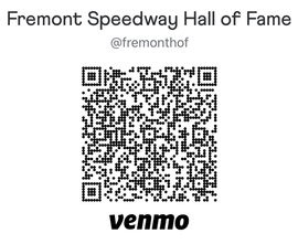 Fremont Speedway Hall of Fame Venmo