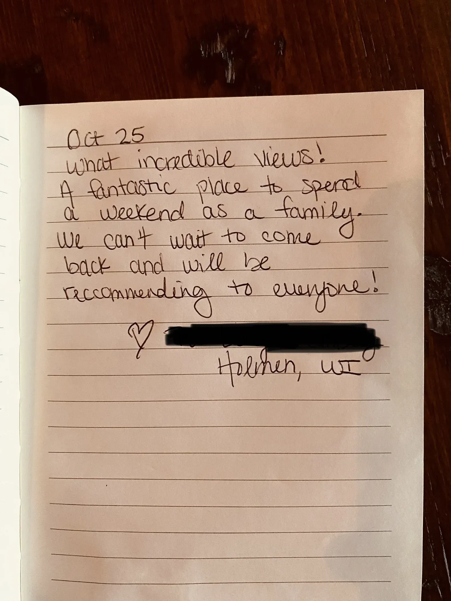 Customer Reviews - Mindoro, WI - High Point Retreats