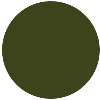 Dark olive green circle.