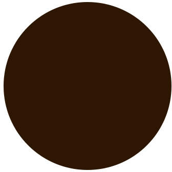 Dark brown circle.