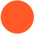 Orange circle on a white background.