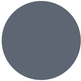 A solid, round, dark bluish-gray circle against a white background.
