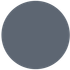 A solid, round, dark bluish-gray circle against a white background.
