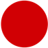 Large red circle on a white background.