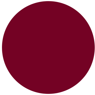 Burgundy circle on white background.