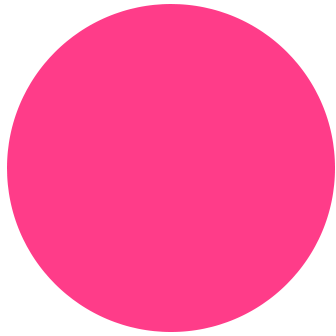 Bright pink circle on a white background.
