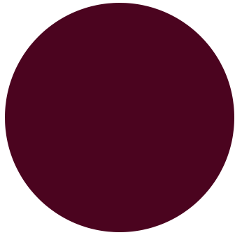 A solid maroon circle.