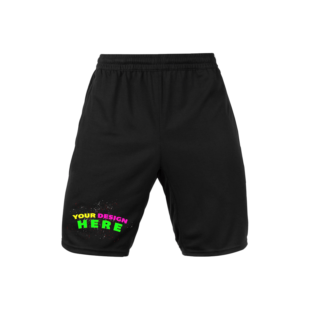 Black athletic shorts with 