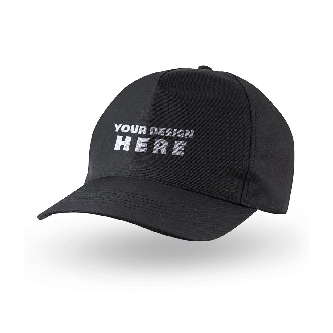 Black baseball cap with 