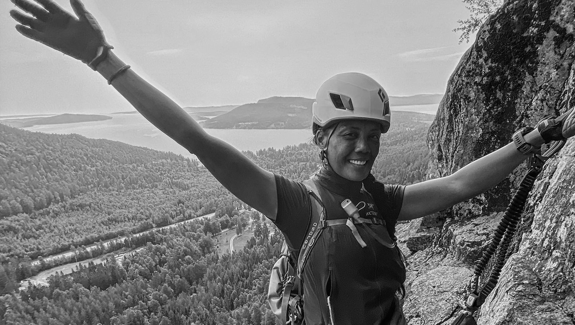 Climbing the Via Ferrata at the Swedish High Coast