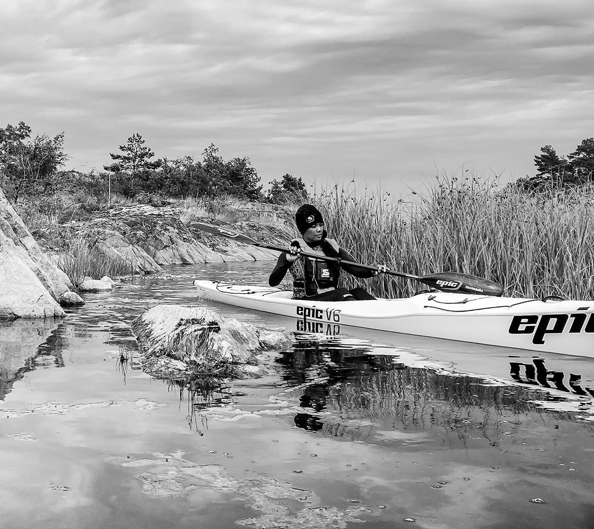 Kayaking in one of Swedens archipelagos