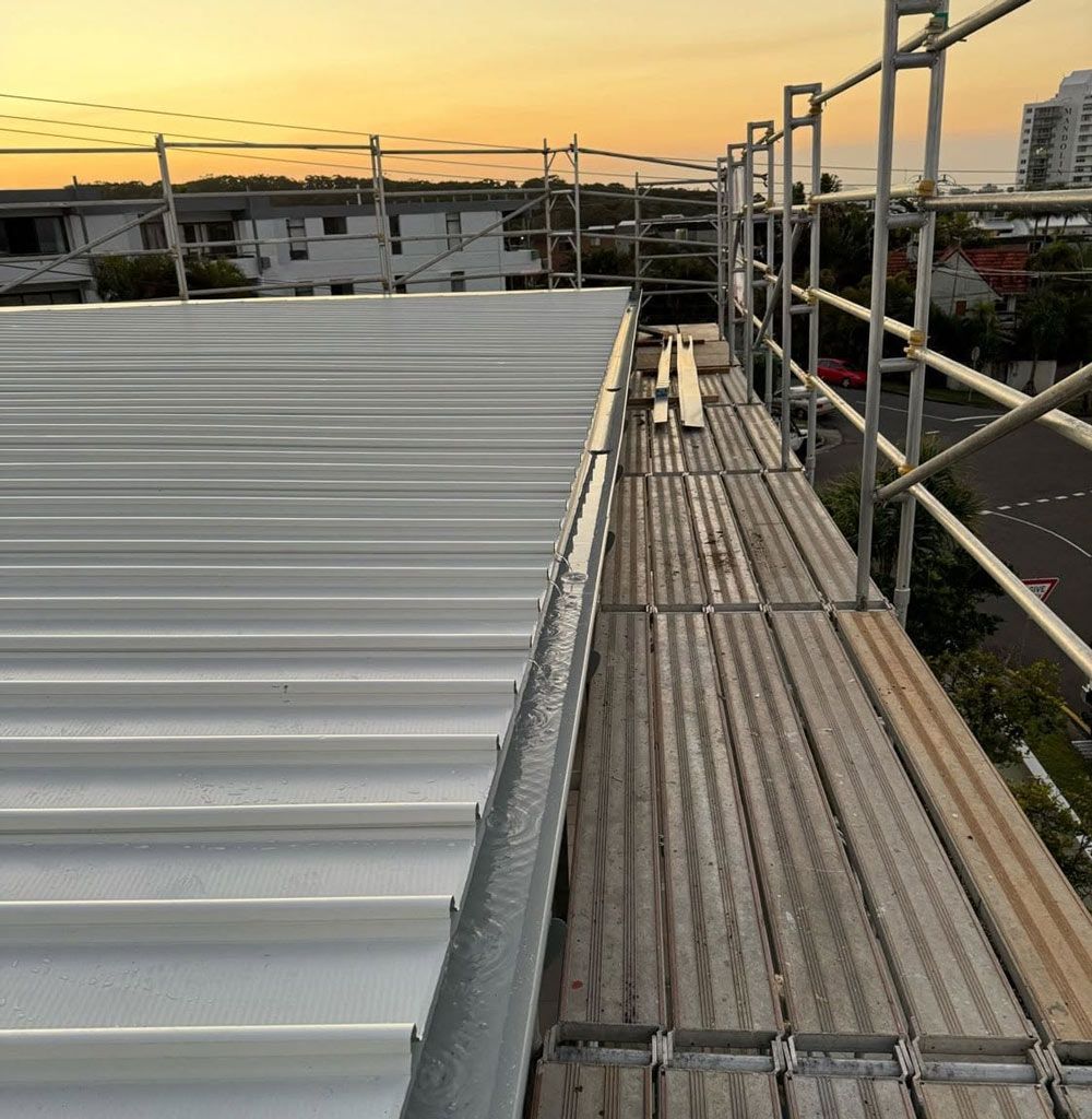 Close-up Of A Residential Gutter In Sunshine Coast
