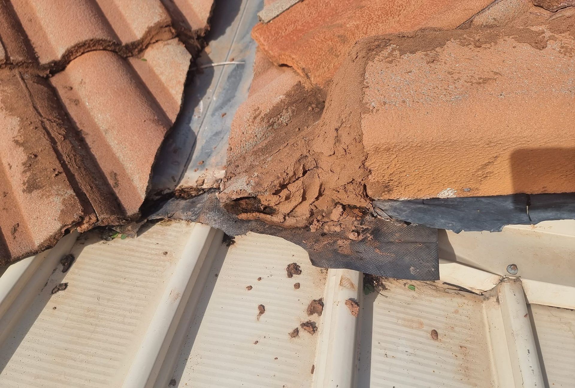 Damaged Roof Showing Cracked Tiles
