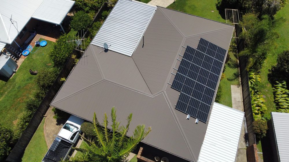Residential House with Brown Roofing