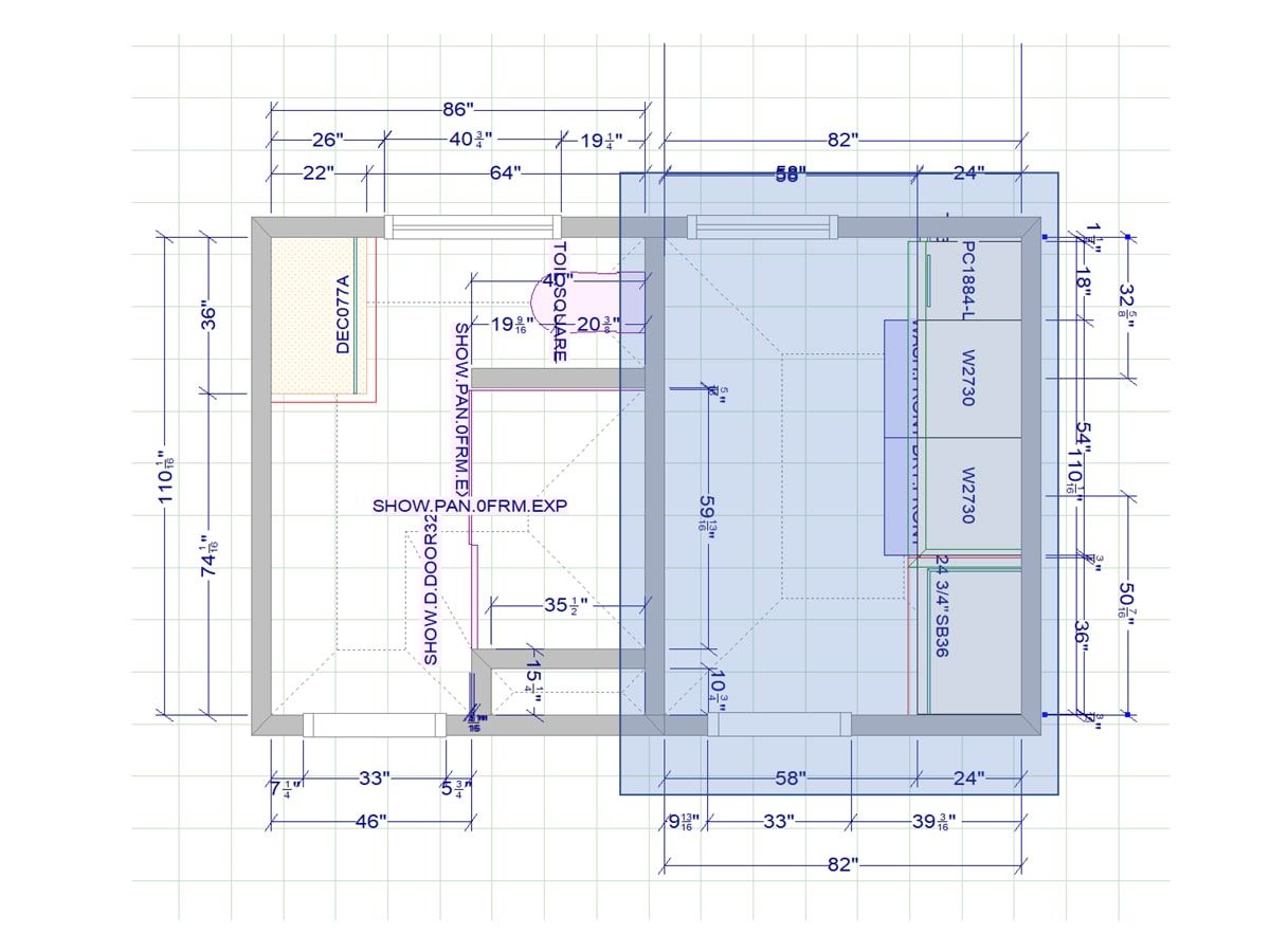 An aerial view of a floor plan of a house