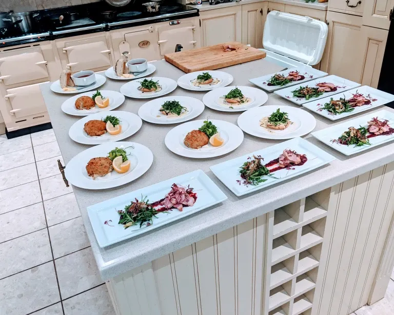 A selection of plates of food