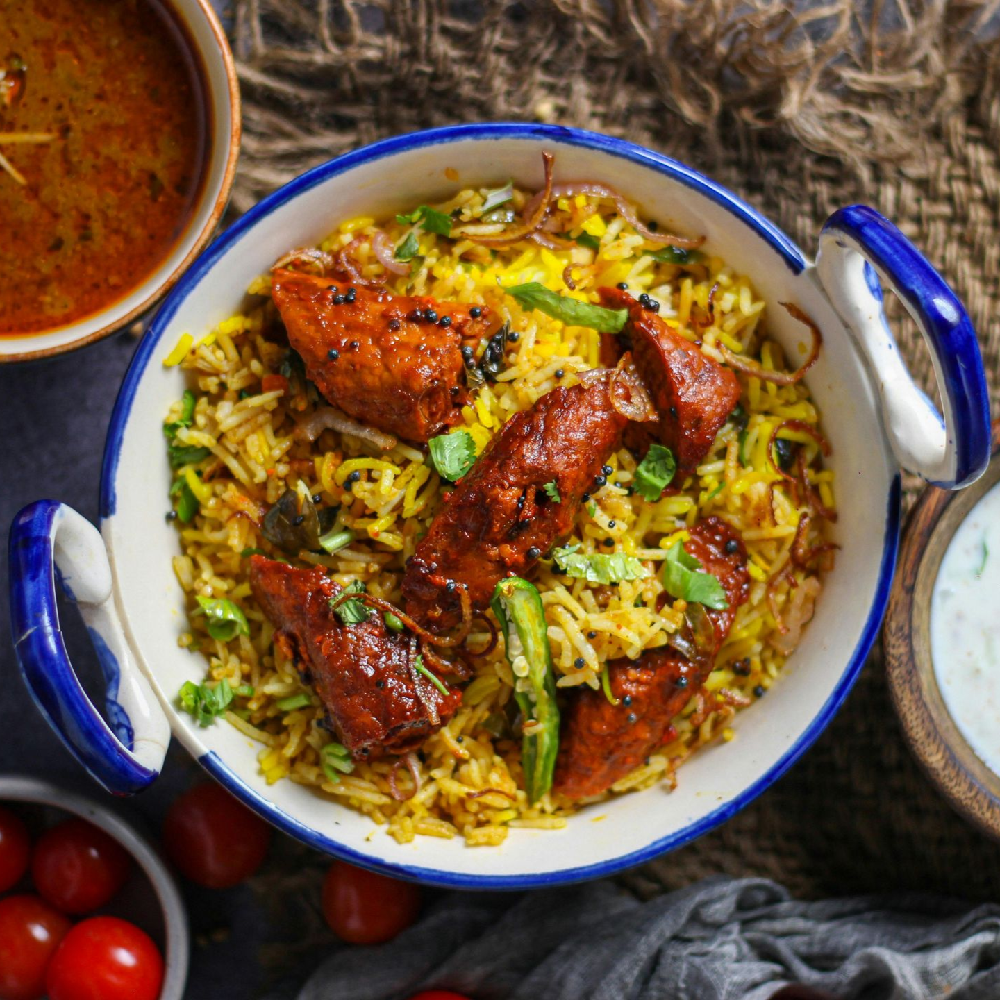 Spice Heaven Indian Restaurant in Whitchurch Curry with Rice dish