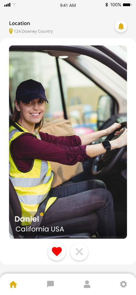 a woman in a yellow vest is driving a van .