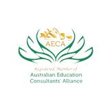 O logotipo da aeca é membro registrado da aliança australiana de consultores educacionais.