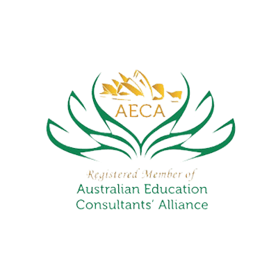 O logotipo da aeca é membro registrado da aliança australiana de consultores educacionais.